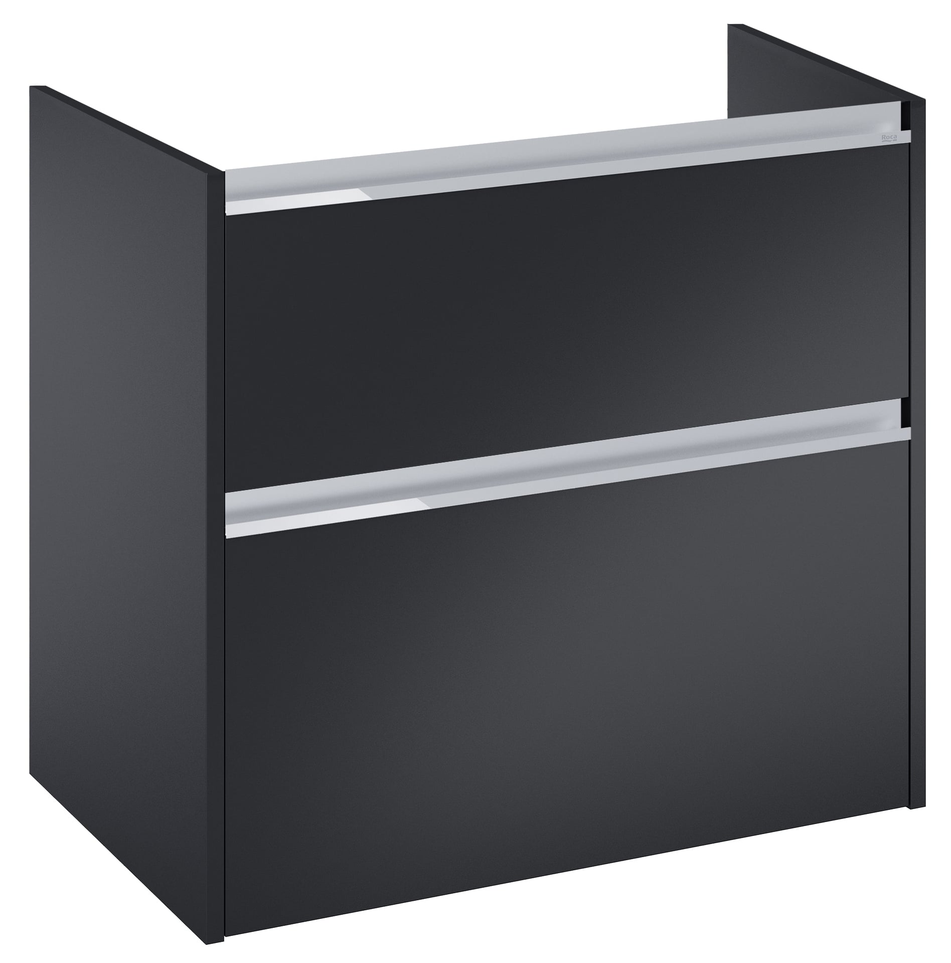 Roca Gap Pro skrinka 78.5x37.6x63.5 cm závesná kúpeľňová skrinka pod umývadlo čierna A857910532