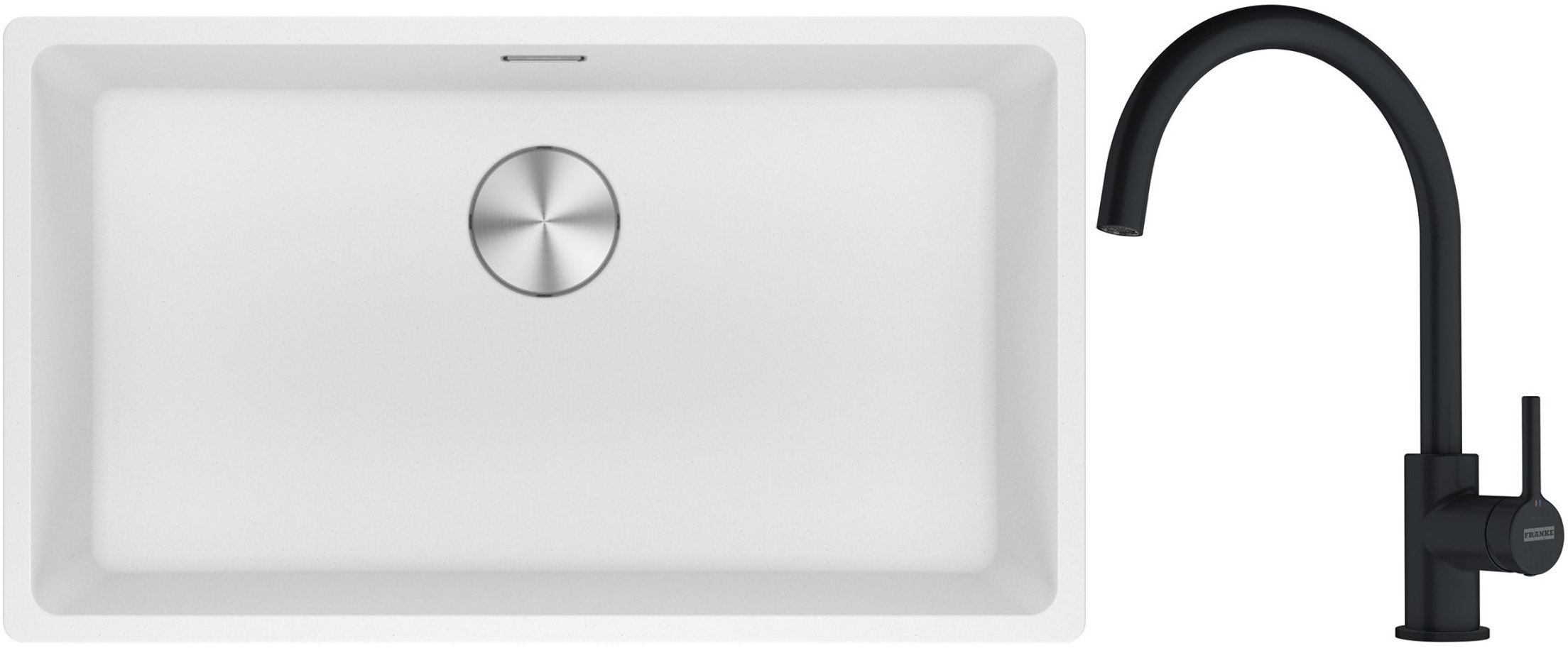 Súprava granitový drez Franke Maris 125.0687.263, kuchynská batéria Franke Lina 115.0626.019