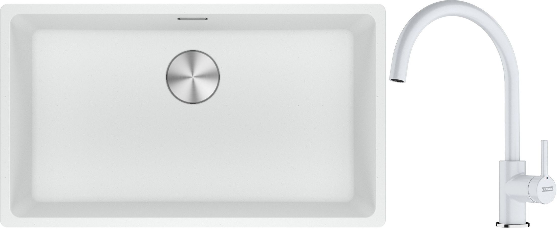 Súprava granitový drez Franke Maris 125.0687.263, kuchynská batéria Franke Lina 115.0626.024