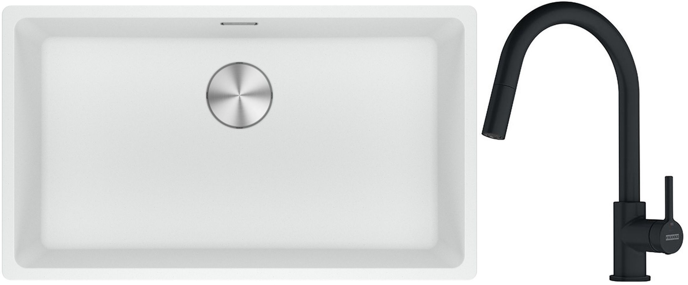 Súprava granitový drez Franke Maris 125.0687.263, kuchynská batéria Franke Lina 115.0626.053
