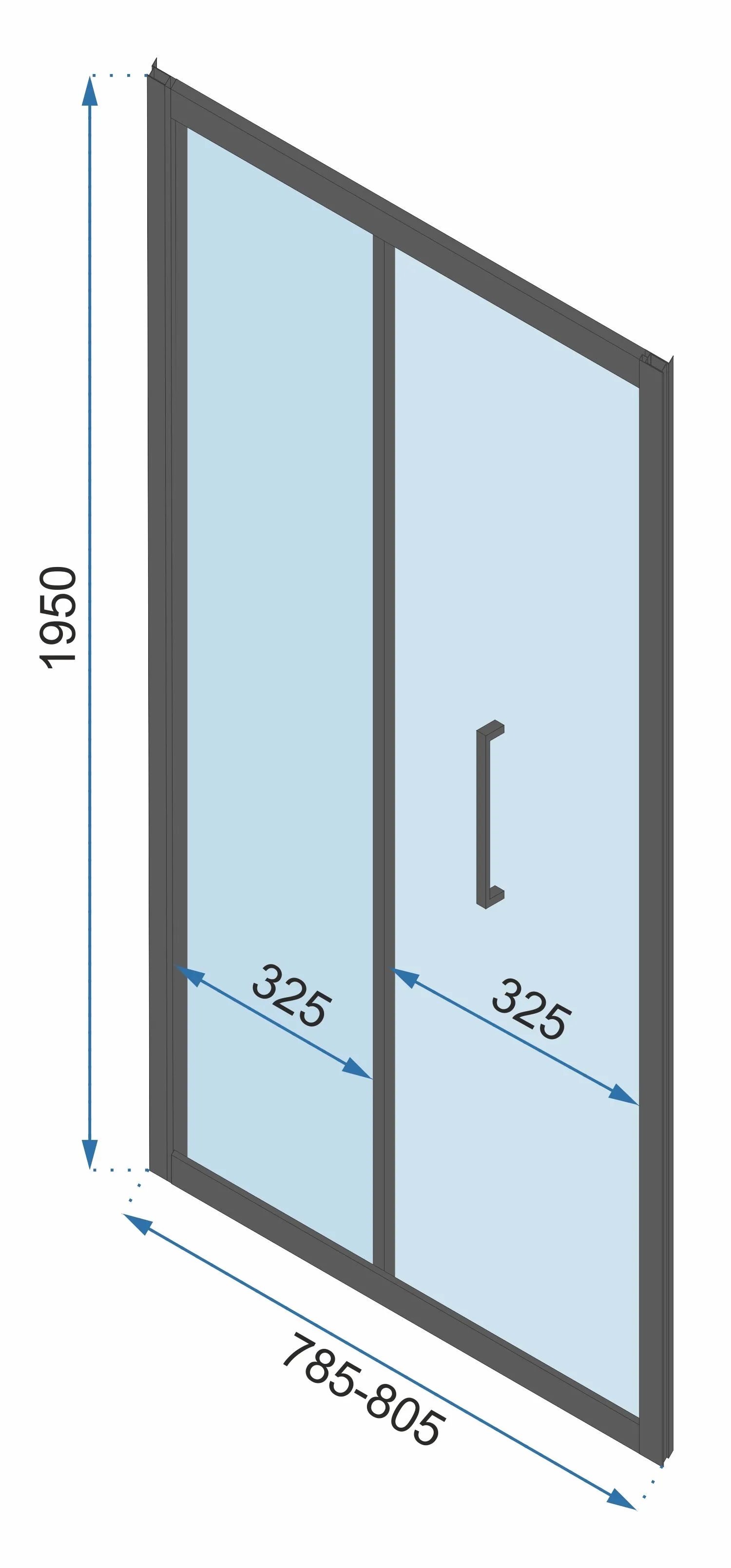 Rea Rapid Fold sprchové dvere 80 cm skladané zlatá /priehľadné sklo REA-K4128