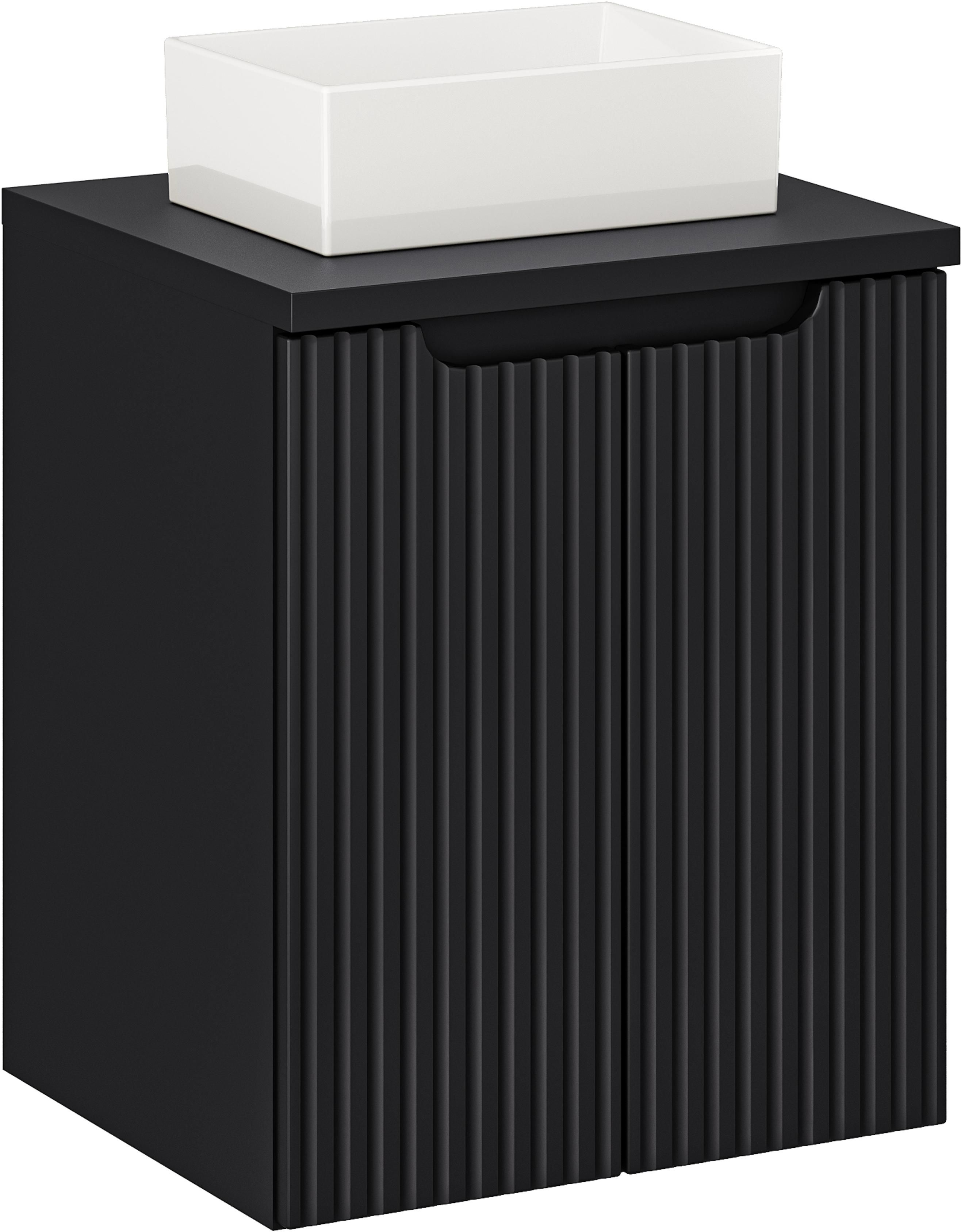 Súprava skrinka Comad Nova Black NOVA BLACK D2 82-50-2D, umývadlo Comad Gaja UN-GAJA35-SW 78570A(35), NOVA BLACK B 89-50