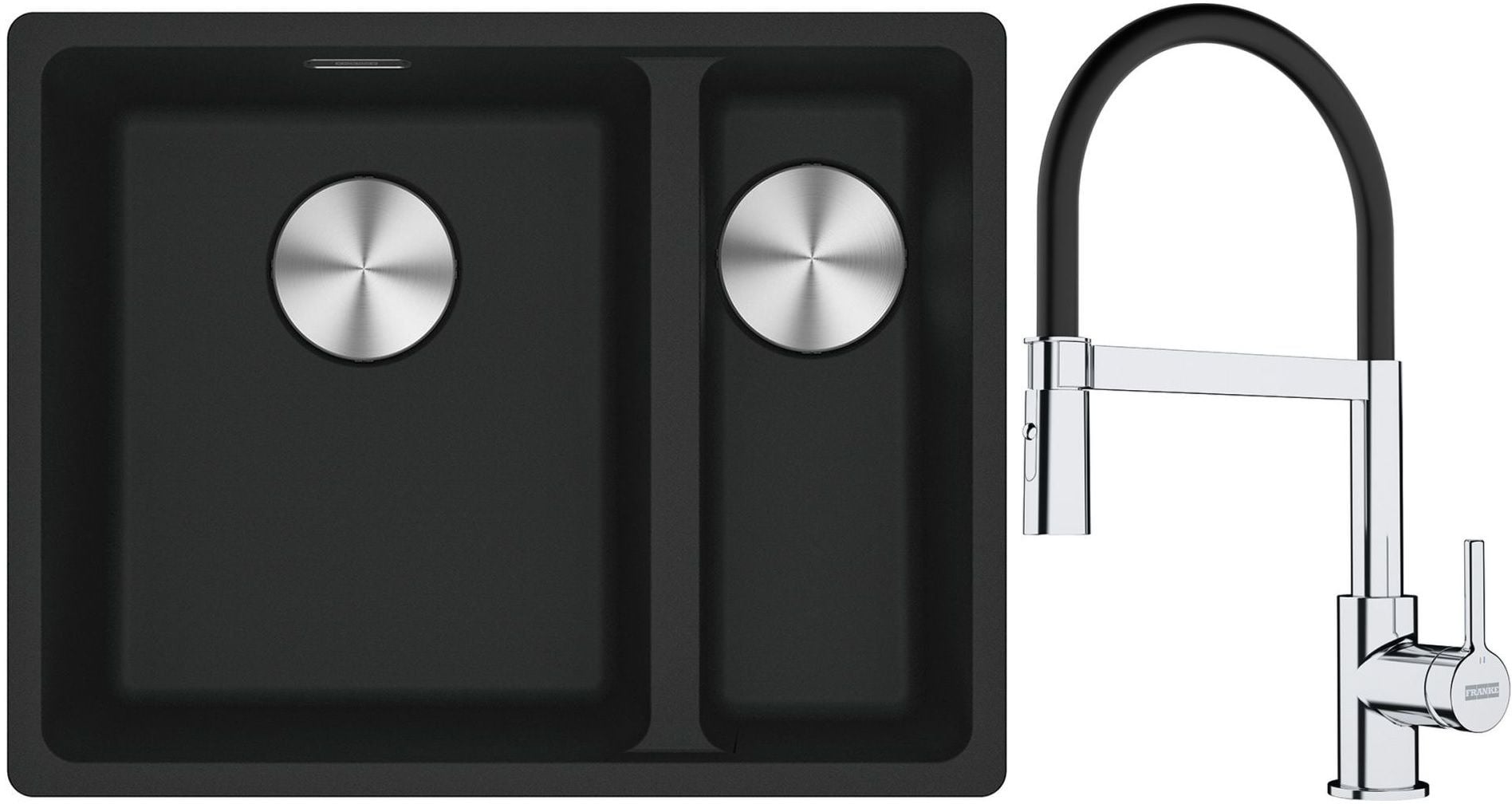 Súprava granitový drez Franke Maris 125.0687.264, kuchynská batéria Franke Lina 115.0626.085