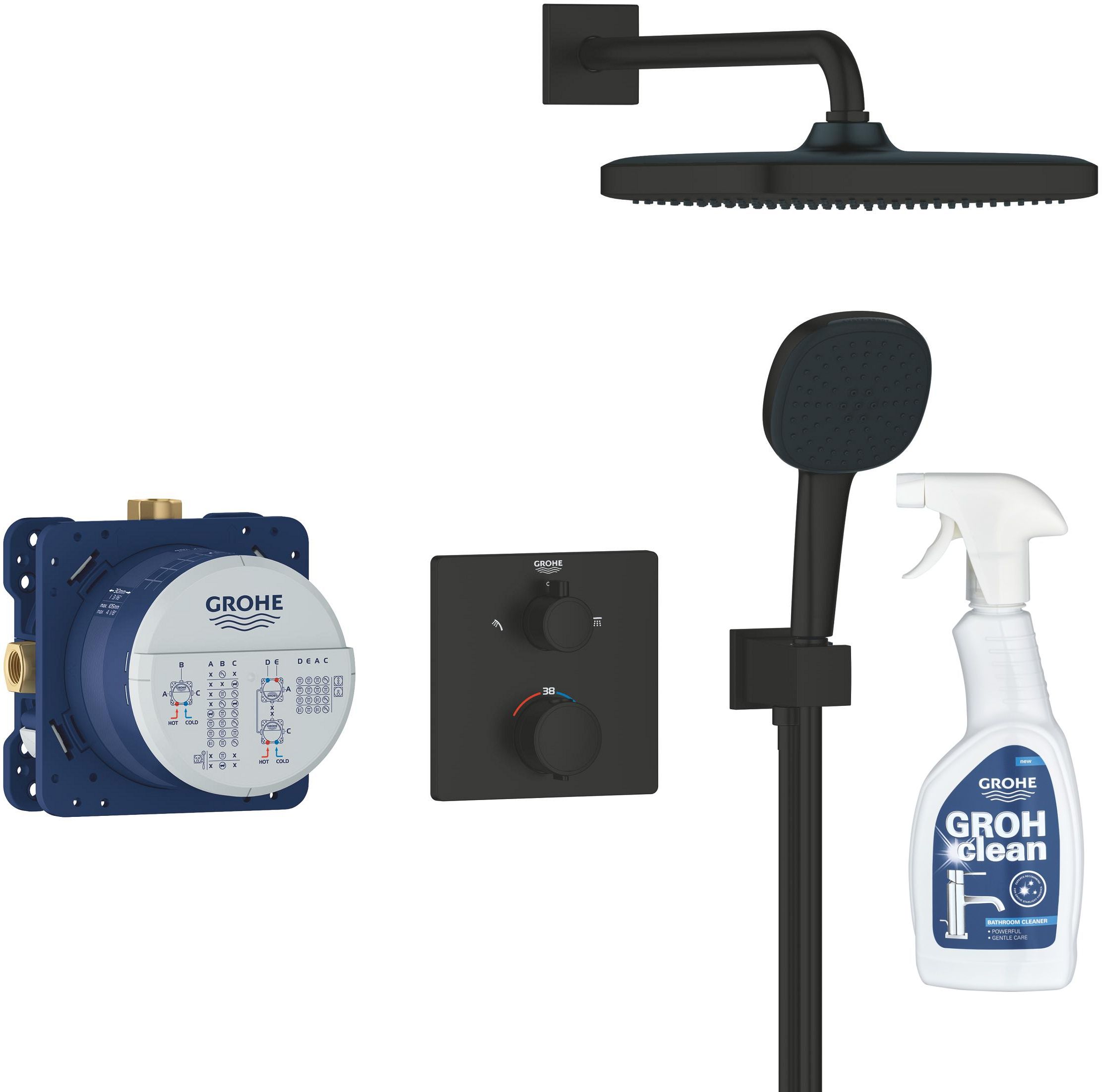 Súprava sprchová súprava Grohe Vitalio Comfort 348822430, čistiaci prostriedok na chróm Grohe 48166000