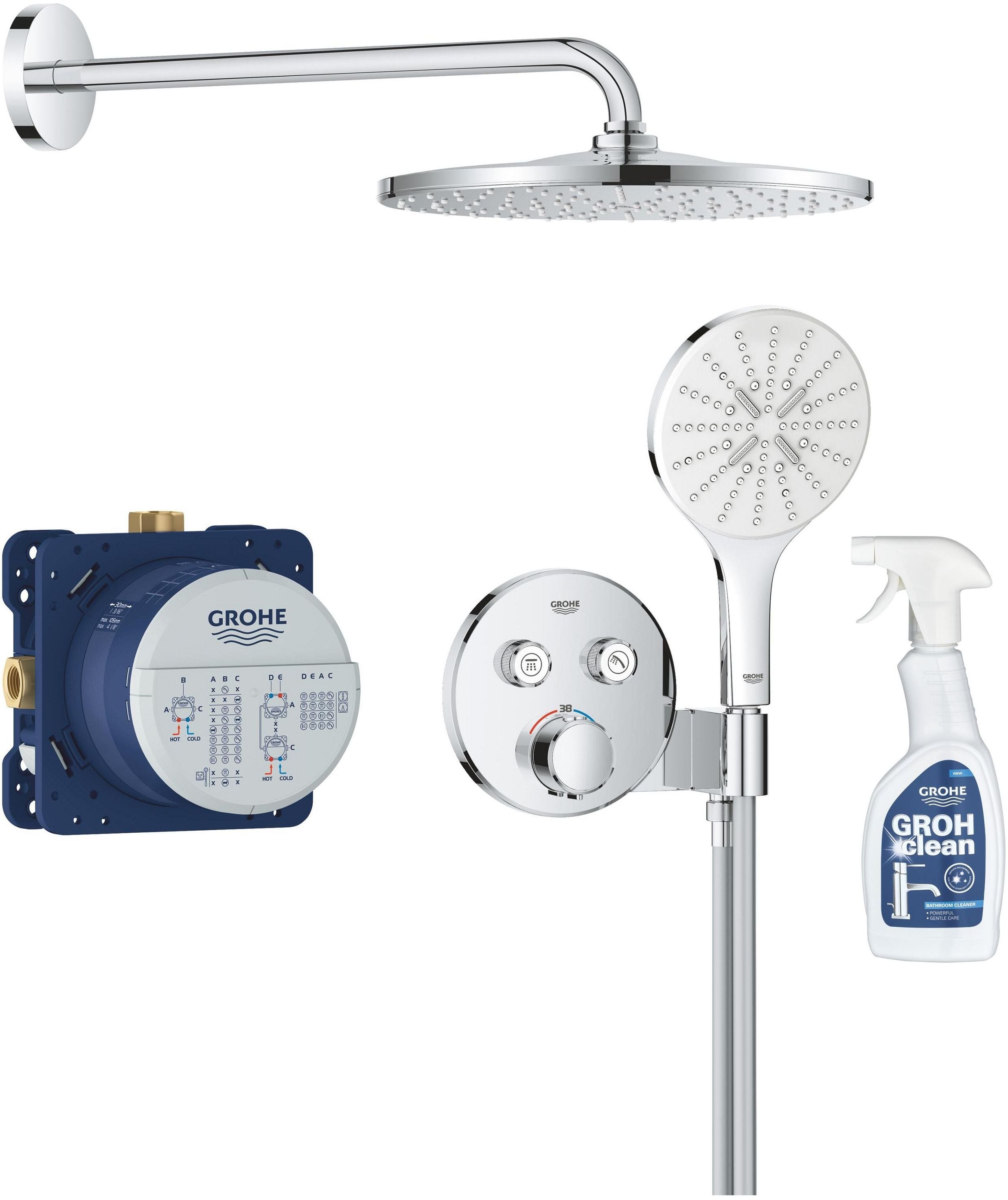Súprava sprchová súprava Grohe Precision Smartcontrol 34877000, čistiaci prostriedok na chróm Grohe 48166000