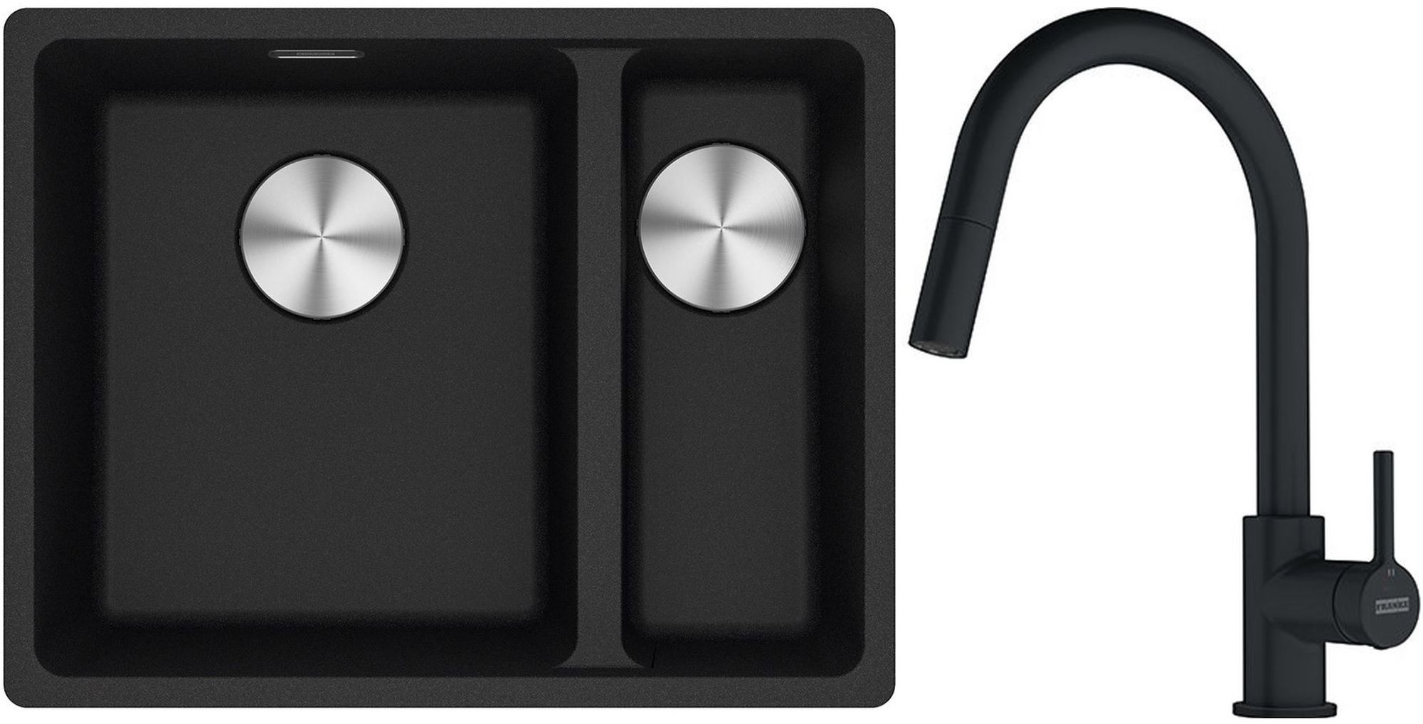 Súprava granitový drez Franke Maris 125.0687.265, kuchynská batéria Franke Lina 115.0626.053