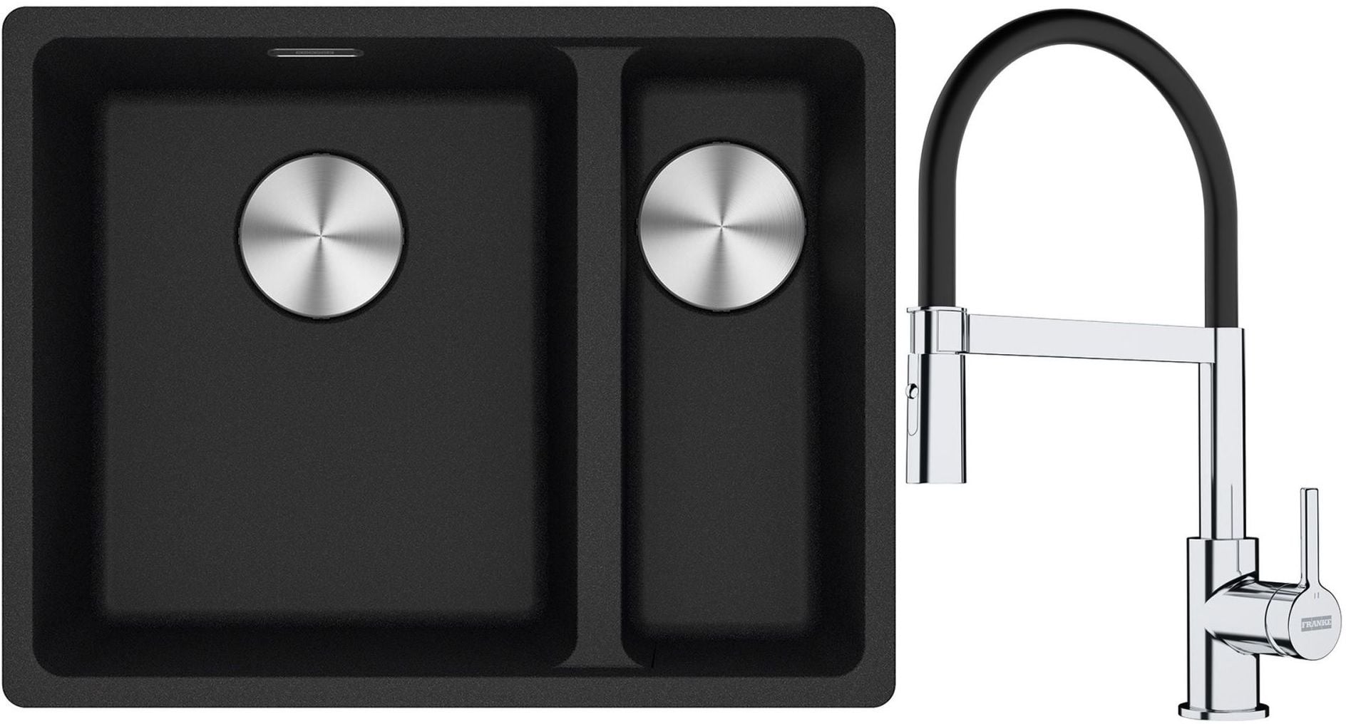 Súprava granitový drez Franke Maris 125.0687.265, kuchynská batéria Franke Lina 115.0626.085