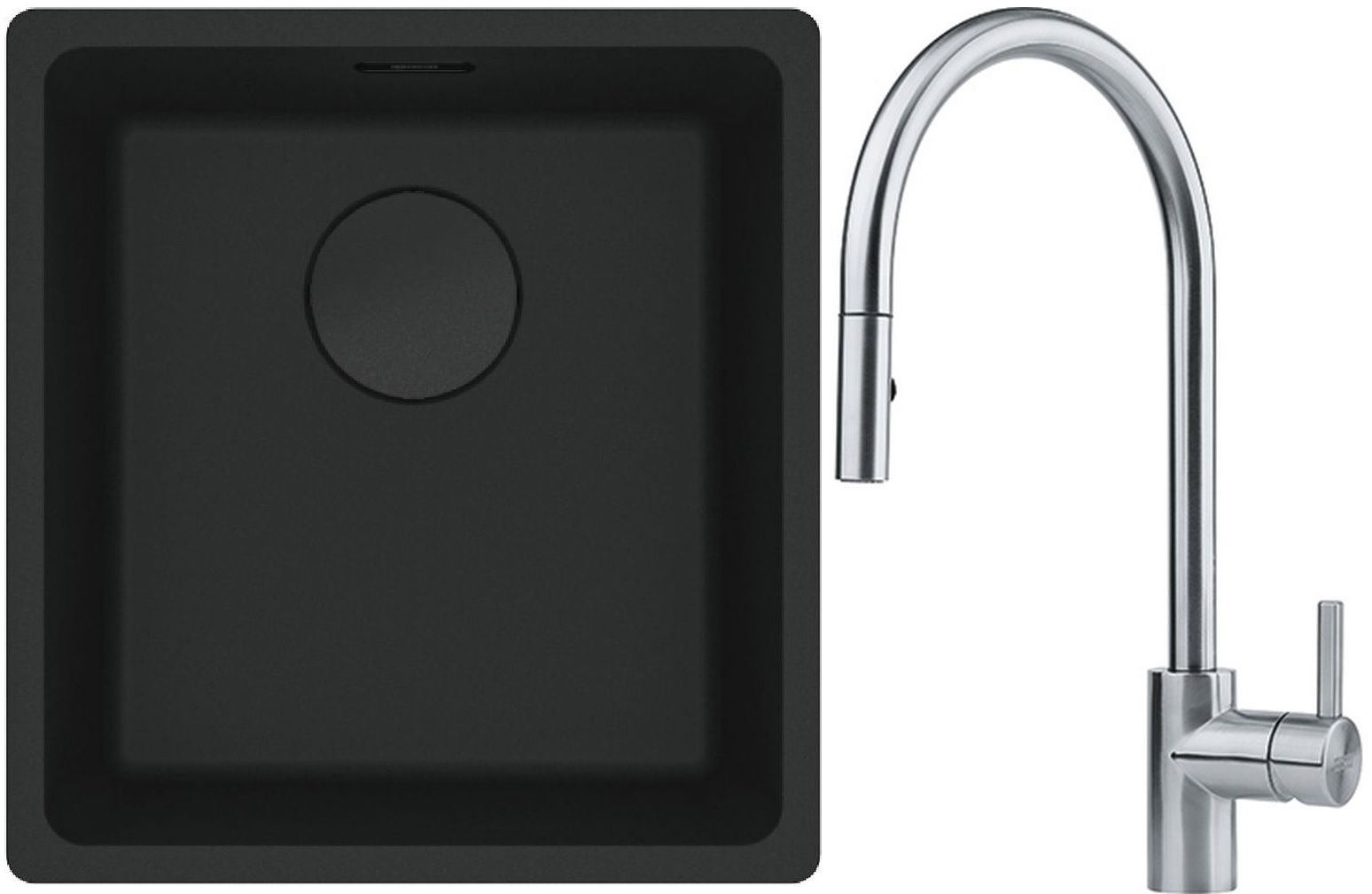 Súprava granitový drez Franke Maris 125.0697.760, kuchynská batéria Franke Eos 115.0590.045