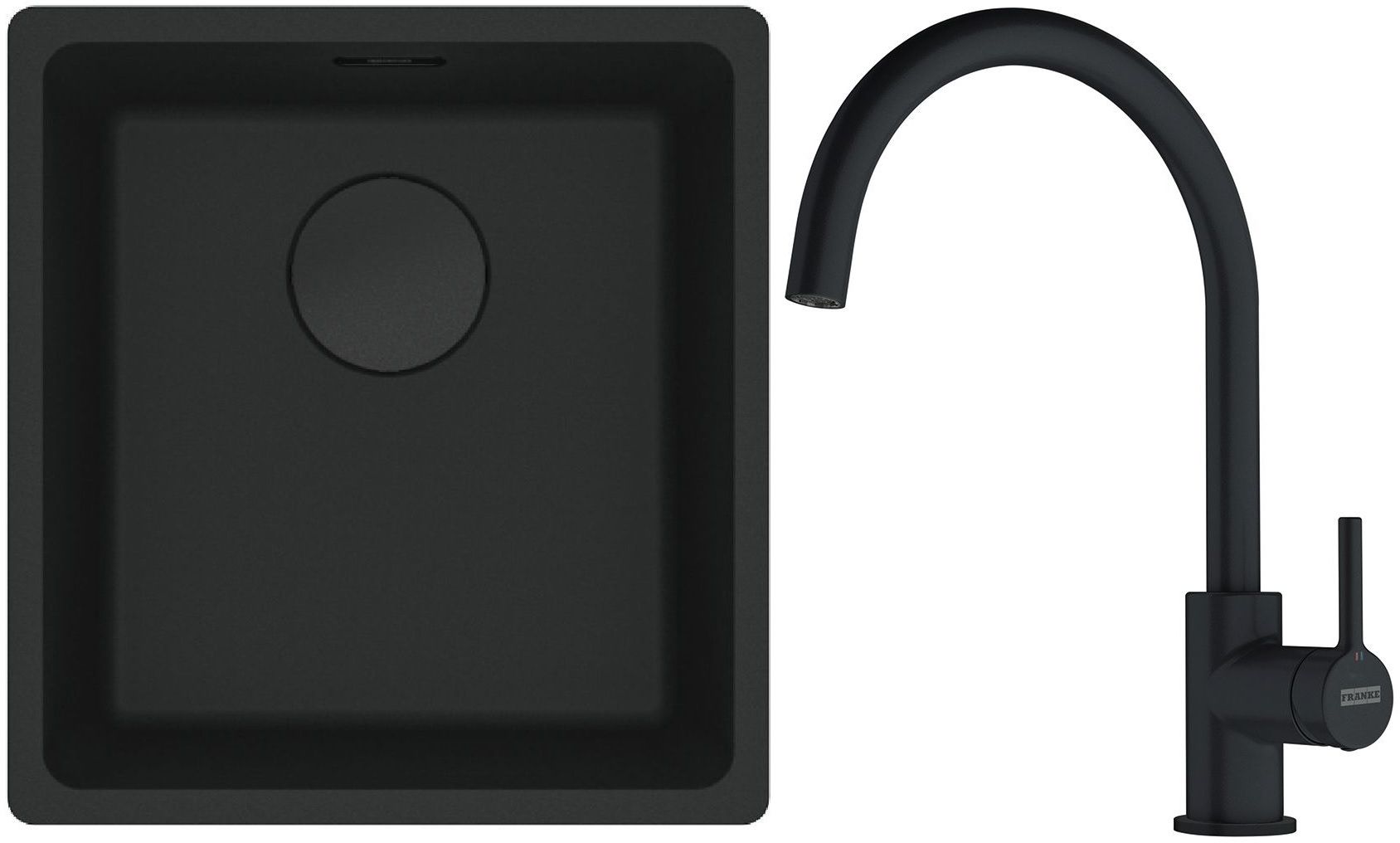 Súprava granitový drez Franke Maris 125.0697.760, kuchynská batéria Franke Lina 115.0626.019