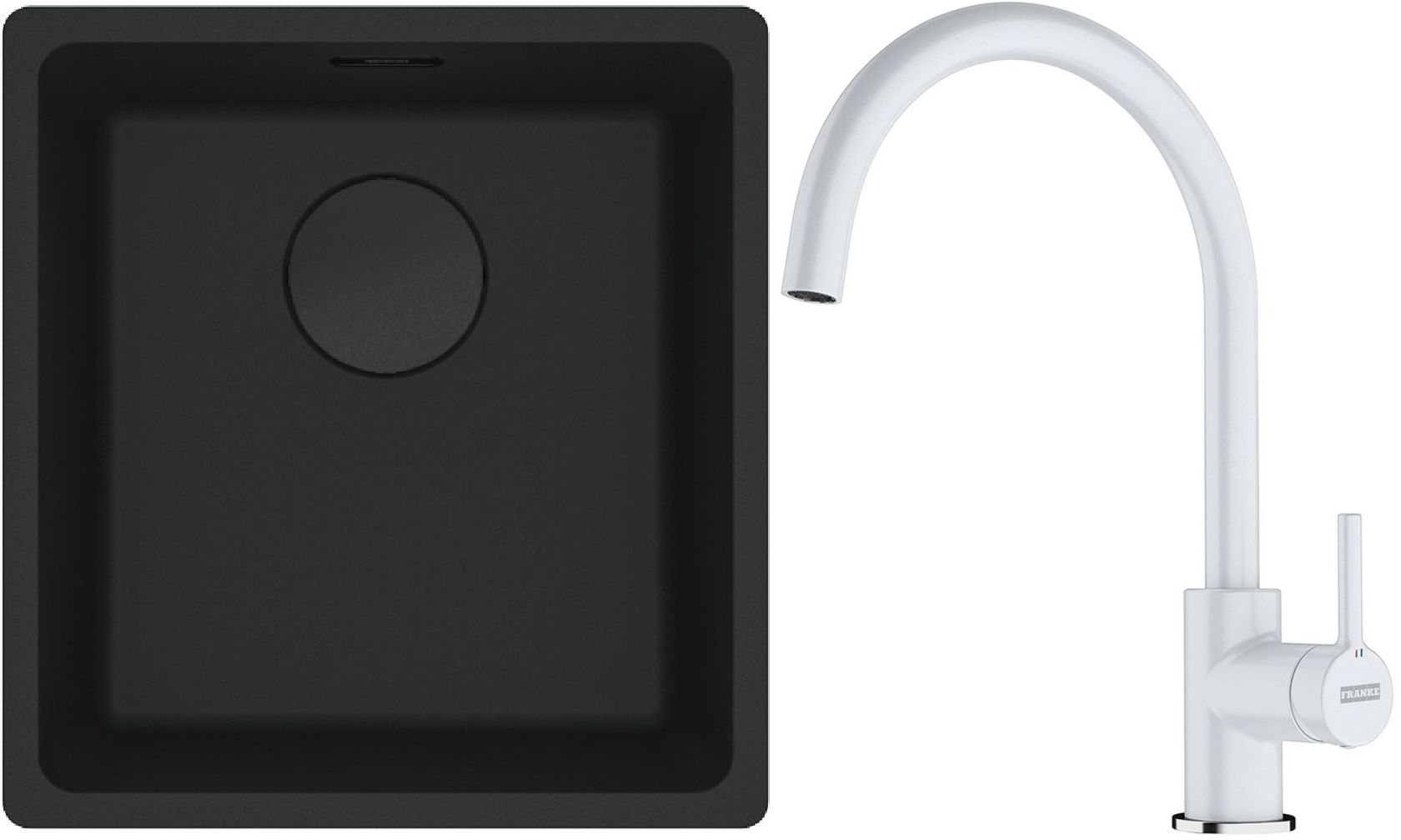 Súprava granitový drez Franke Maris 125.0697.760, kuchynská batéria Franke Lina 115.0626.024