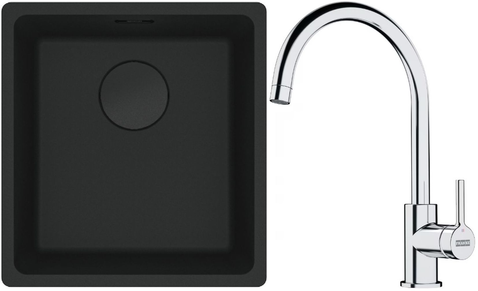 Súprava granitový drez Franke Maris 125.0697.760, kuchynská batéria Franke Lina 115.0693.228
