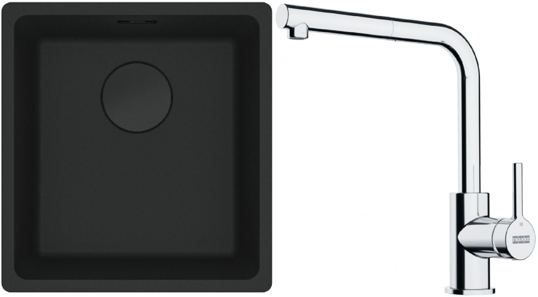 Súprava granitový drez Franke Maris 125.0697.760, kuchynská batéria Franke Lina 115.0712.420