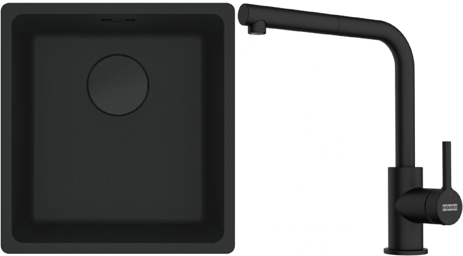 Súprava granitový drez Franke Maris 125.0697.760, kuchynská batéria Franke Lina 115.0712.435