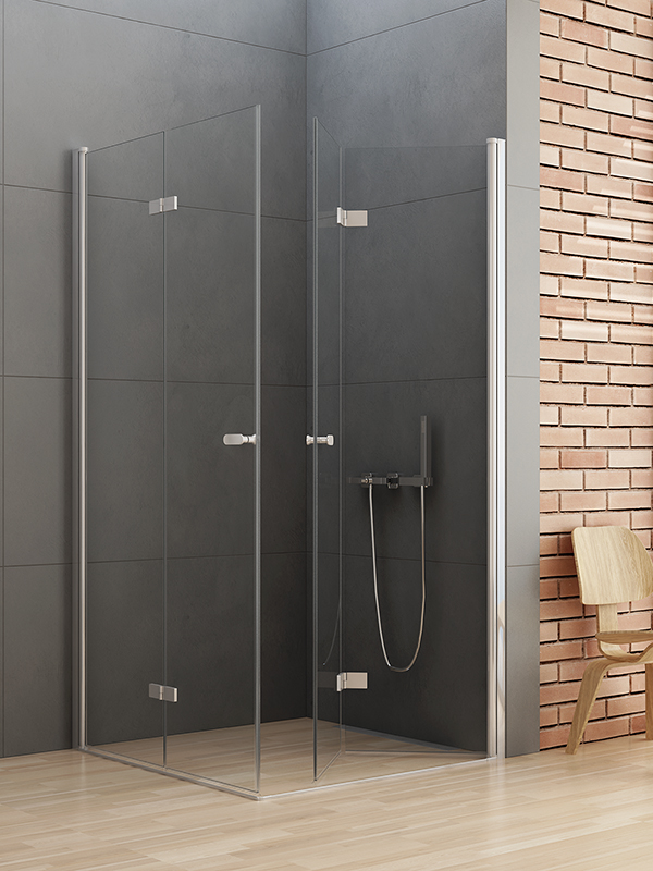 New Trendy New Soleo sprchovací kút 90x80 cm štvorcová chromová lesklé/priehľadné sklo D-0149A/D-0152A
