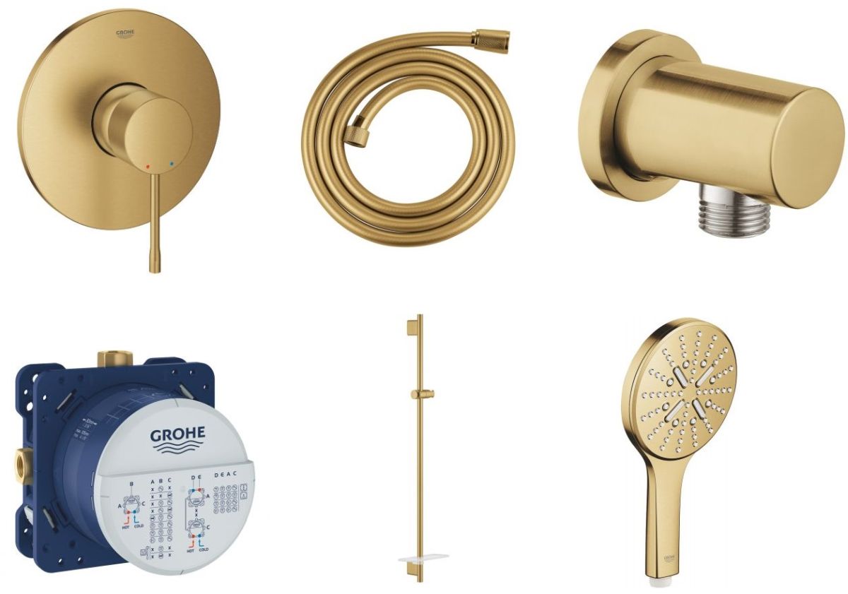 Súprava sprchová batéria Grohe Essence 24057GN1, sprchová tyč Grohe Rainshower 26603GN0, 26574GN0, 27057GN0, 35600000, 28388GL0