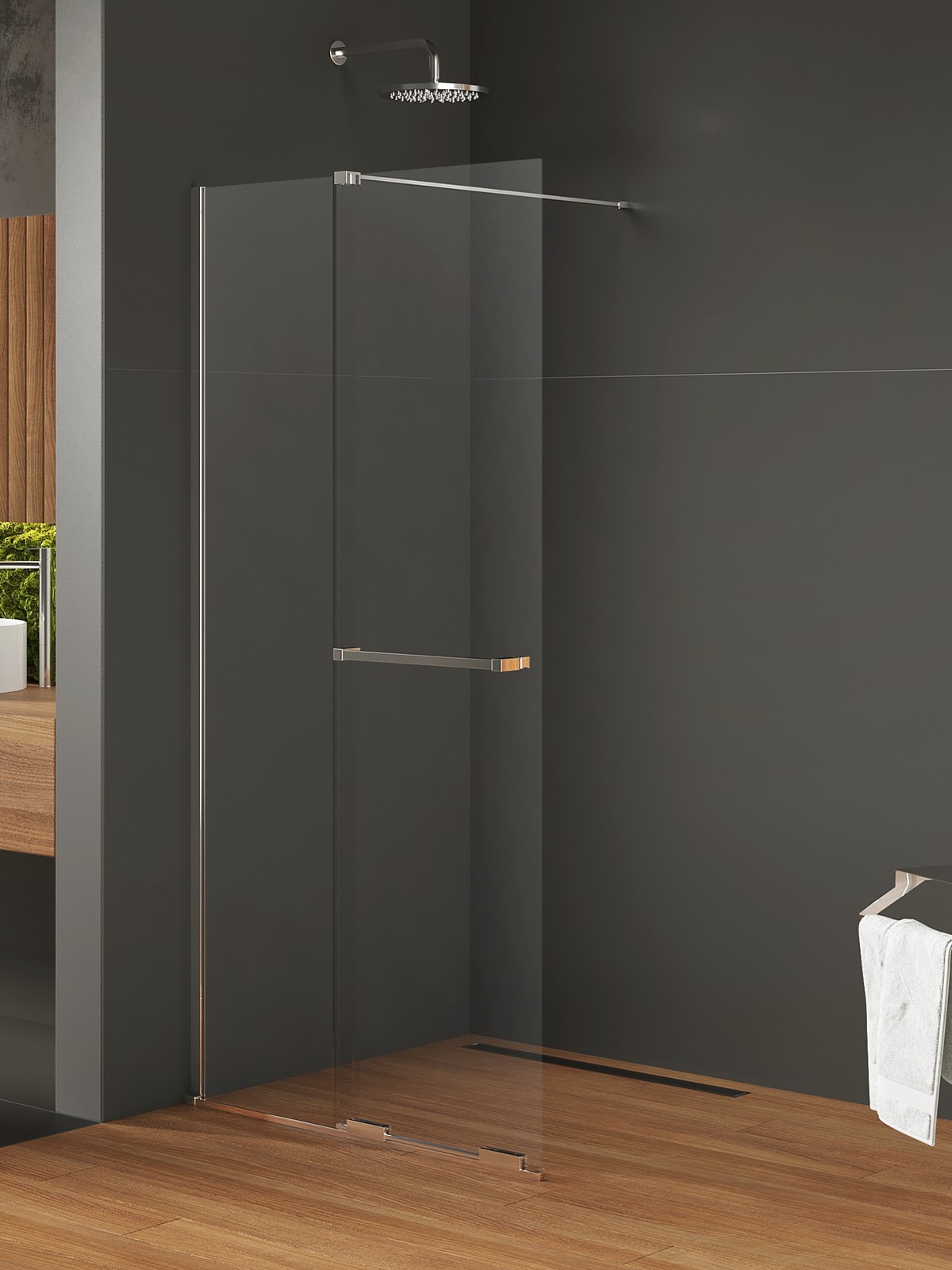 New Trendy Smart stena sprchového kúta walk -in 90 cm chróm lesklý/sklo priehľadné EXK-6622