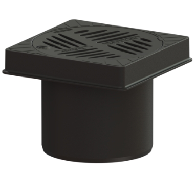 Kessel podlahový vpust s drážkovanou mriežkou 25.8 cm čierna 67985