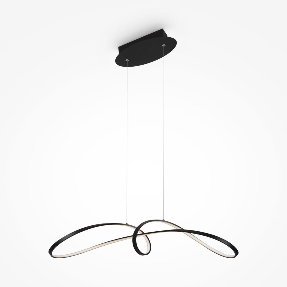 Maytoni Curve závesné svietidlo 1x42 W čierna MOD156PL-L52B4K