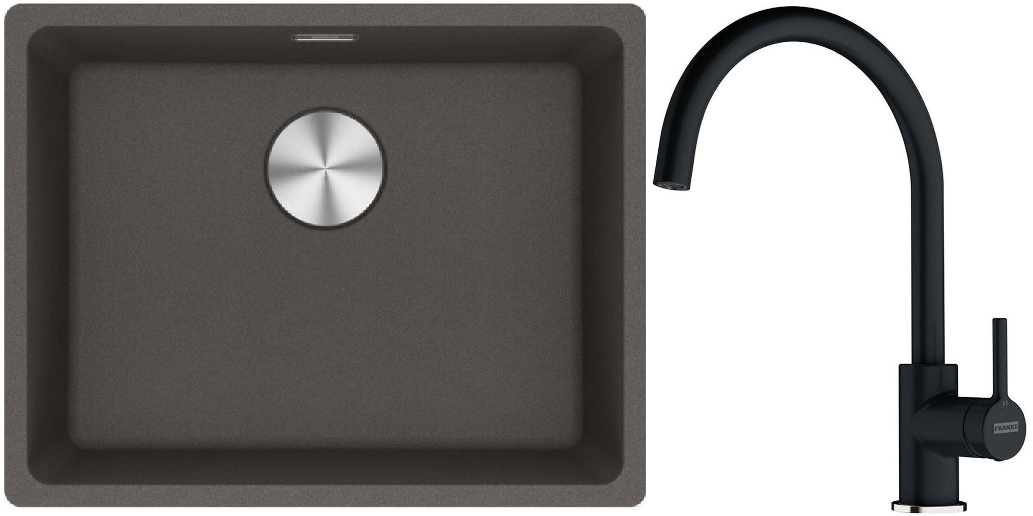 Súprava granitový drez Franke Maris 125.0716.375, kuchynská batéria Franke Lina 115.0626.020