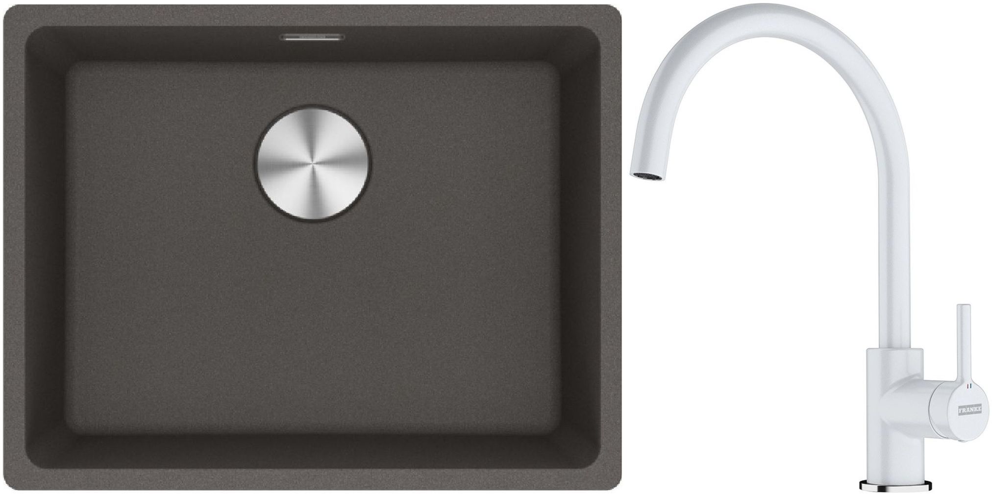 Súprava granitový drez Franke Maris 125.0716.375, kuchynská batéria Franke Lina 115.0626.024