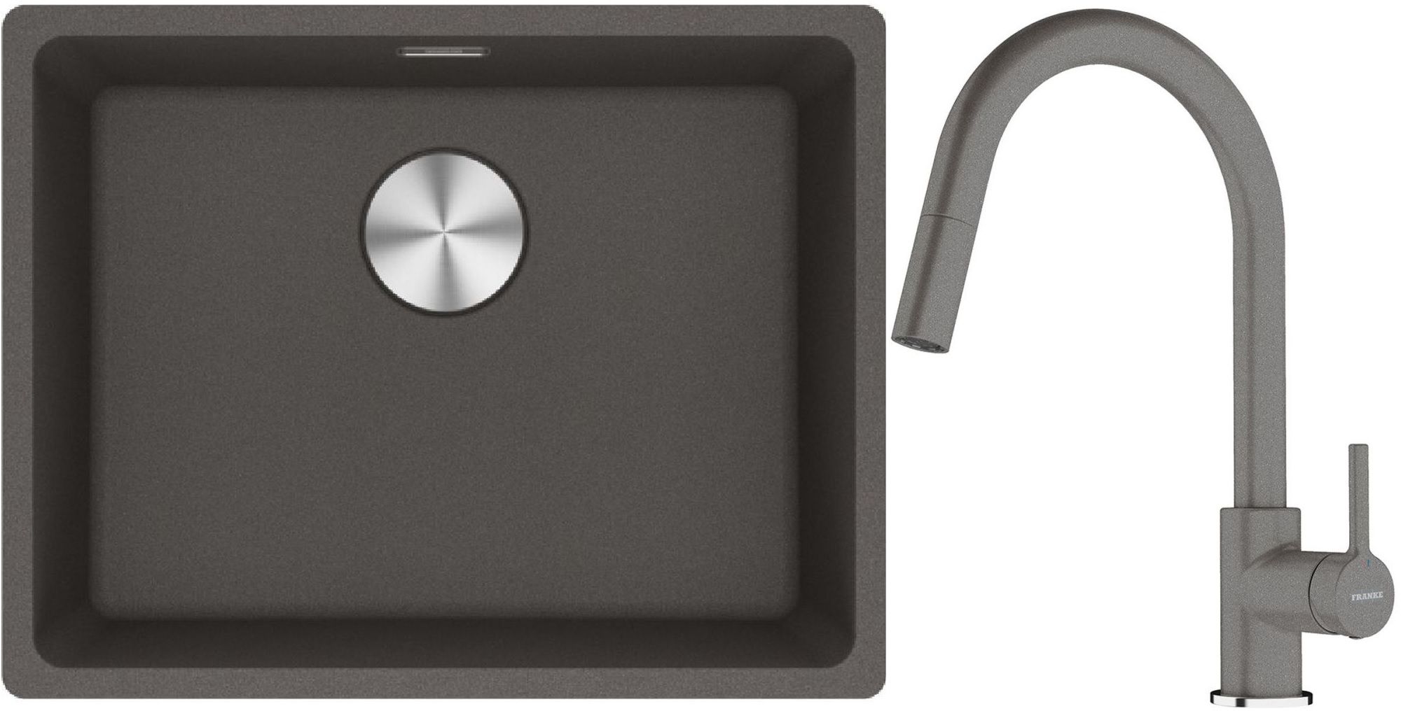 Súprava granitový drez Franke Maris 125.0716.375, kuchynská batéria Franke Lina 115.0626.057
