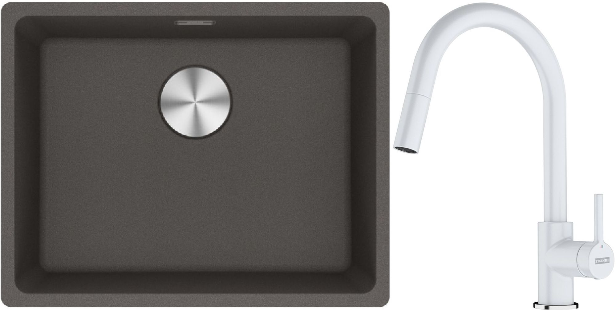 Súprava granitový drez Franke Maris 125.0716.375, kuchynská batéria Franke Lina 115.0626.081
