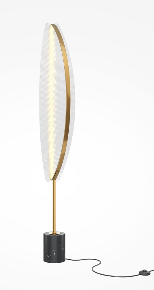 Maytoni Breeze stojaca lampa 1x33 W mosadzná MOD281FL-L33BS3K