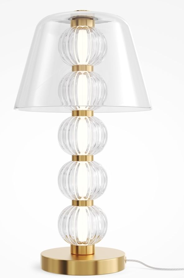 Maytoni Amulet stolová lampa 1x10 W priehľadná-zlatá MOD555TL-L8G3K