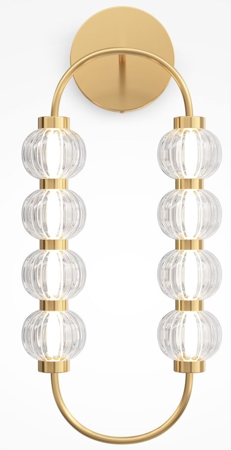 Maytoni Amulet nástenná lampa 1x16 W priehľadná-zlatá MOD555WL-L11G3K