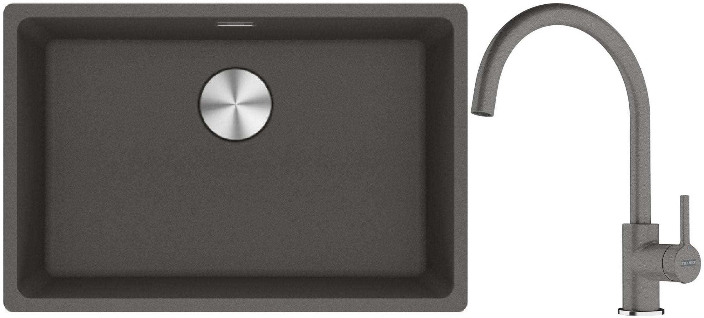 Súprava granitový drez Franke Maris 125.0716.376, kuchynská batéria Franke Lina 115.0626.022