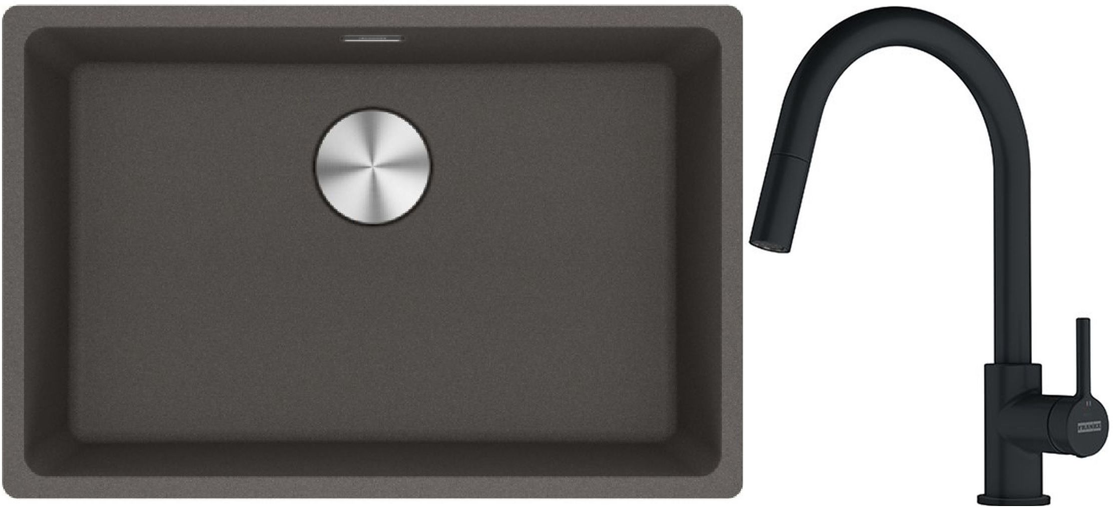 Súprava granitový drez Franke Maris 125.0716.376, kuchynská batéria Franke Lina 115.0626.053