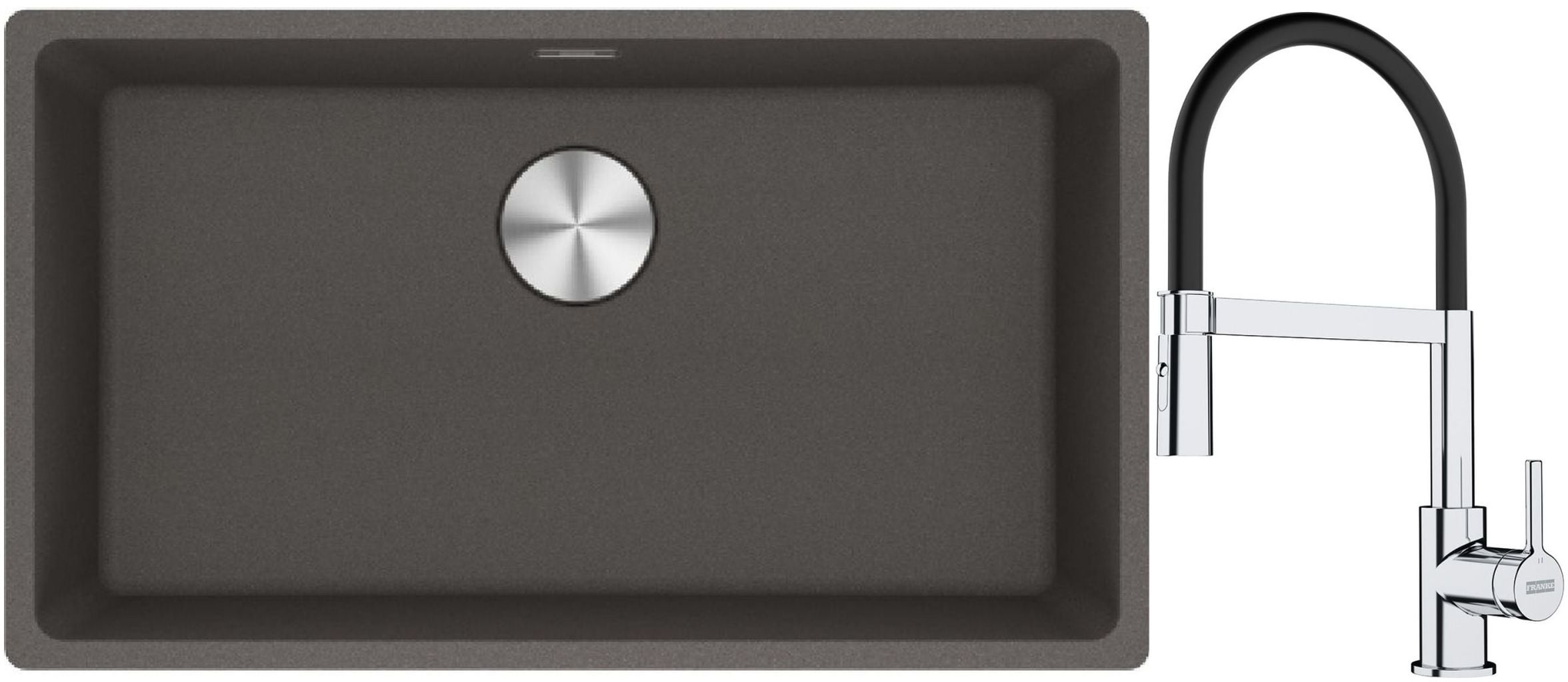 Súprava granitový drez Franke Maris 125.0716.377, kuchynská batéria Franke Lina 115.0626.085