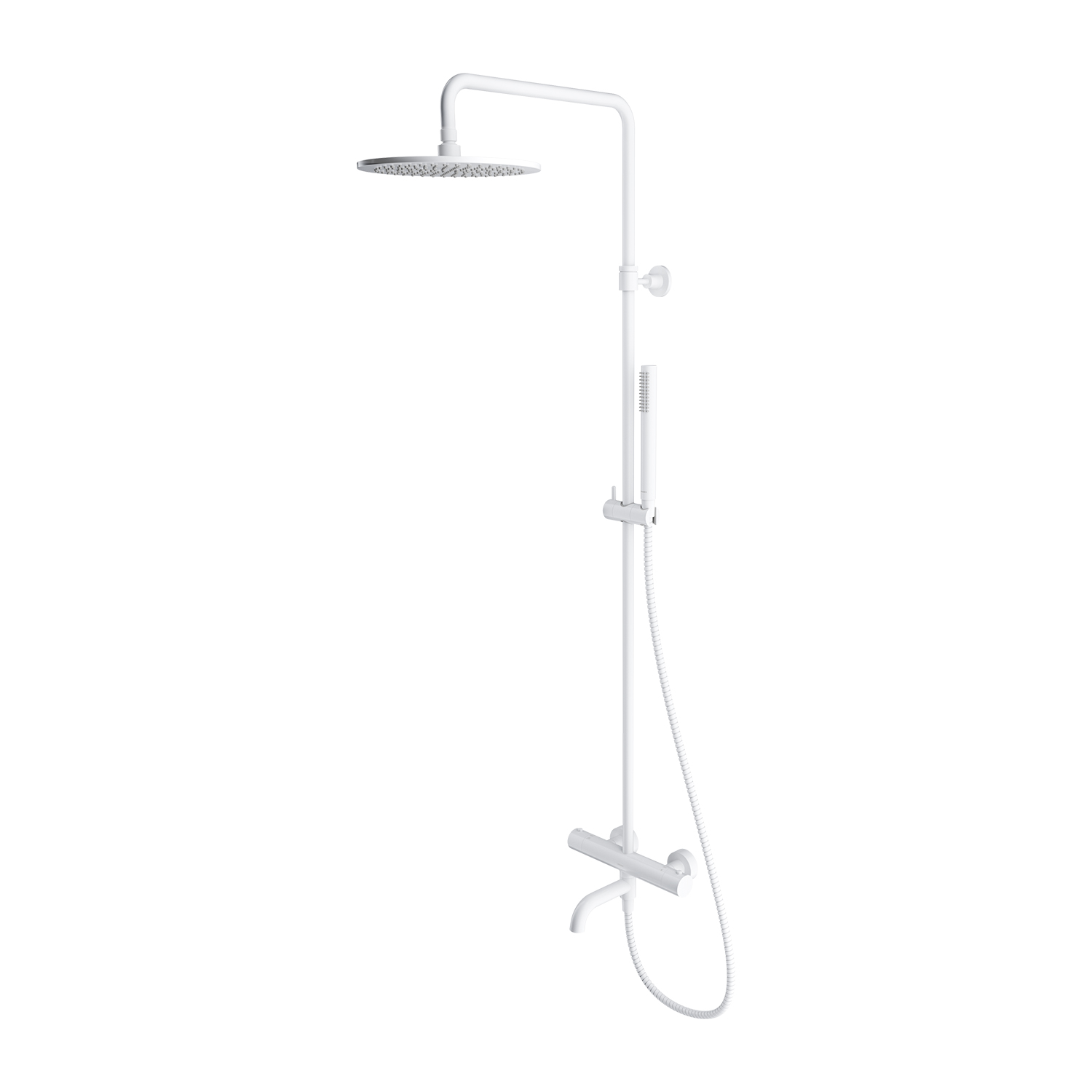 Omnires Y súprava vaňová/sprchová nástenná s termostatom s dažďovou sprchou biela Y1234WM