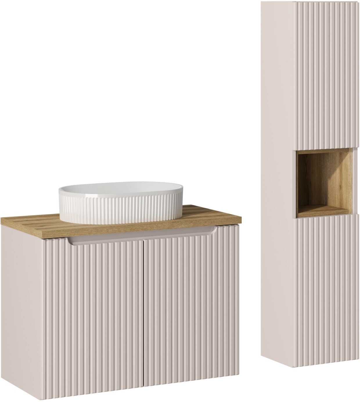 Súprava skrinka Comad Nova Cashmere NOVA CASHMERE 82-80-2D, skrinka Comad Nova Cashmere NOVA CASHMERE 80-03-2D, BEYOND 5 WHITE ( E-6564 ), NOVA OAK A 83-27-Q(W83-04A), NOVA OAK A 89-80