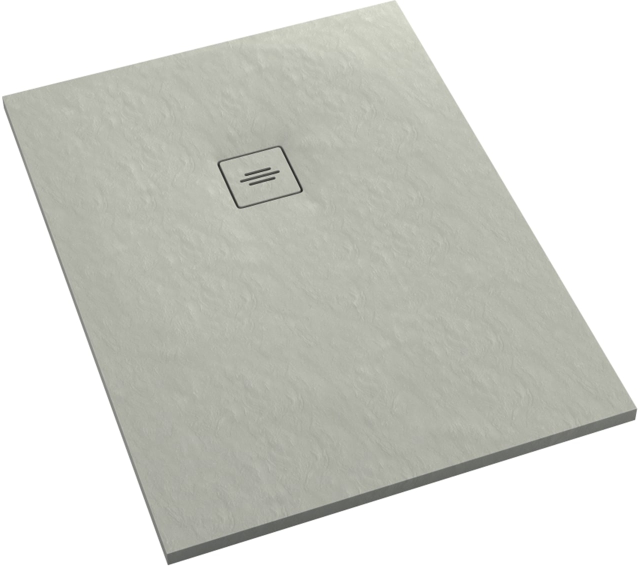 Schedline Protos Cement Stone obdĺžniková sprchová vanička + mriežka 120x80 cm cementová 3SP.P1P-80120/CT/ST-M1/CT/ST