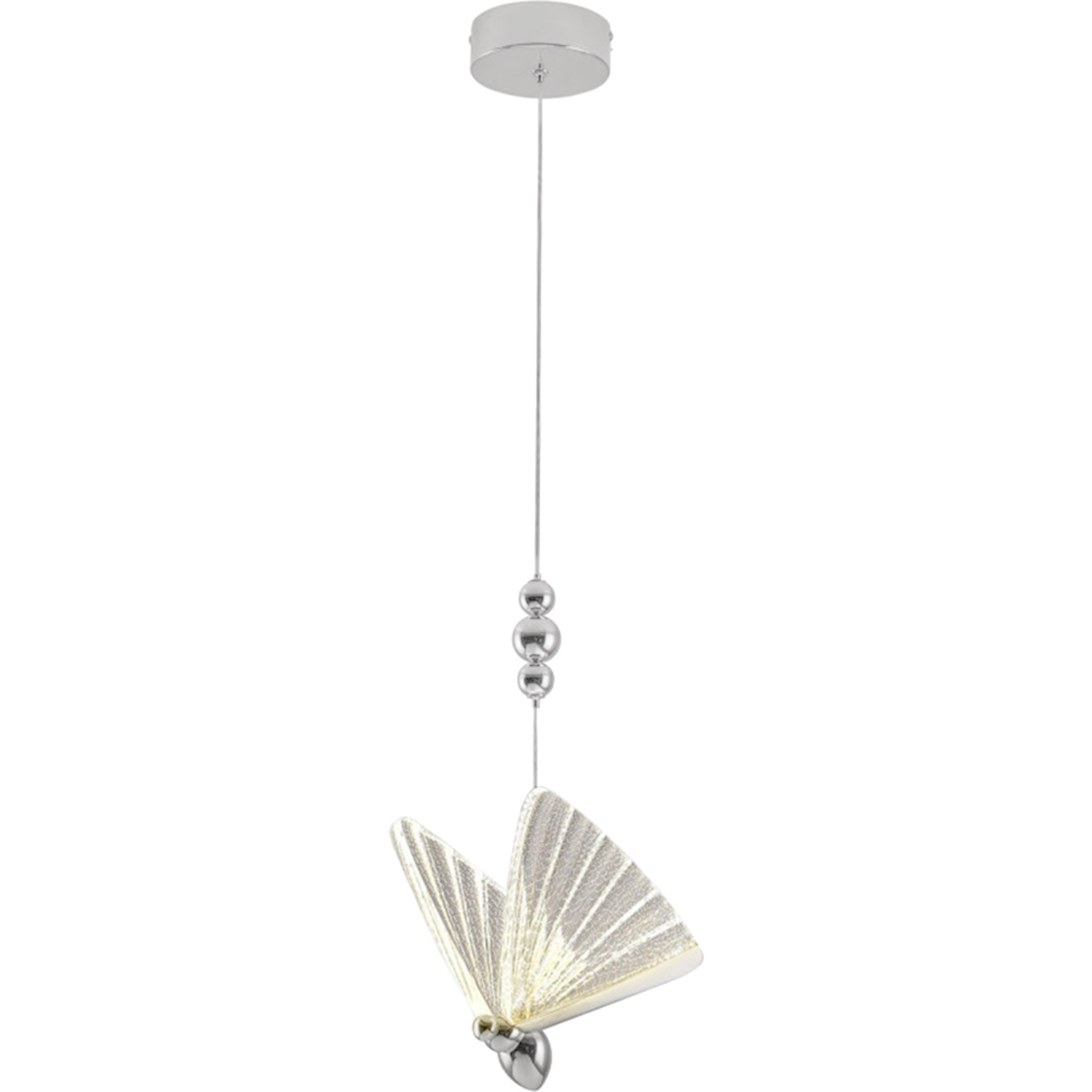 Light Prestige Mariposa závesné svietidlo 1x8 W chrómová LP17151PCH