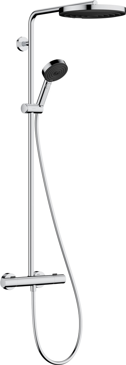 Hansgrohe Pulsify S sprchová súprava nástenná s termostatom s dažďovou sprchou chrómová 24236000