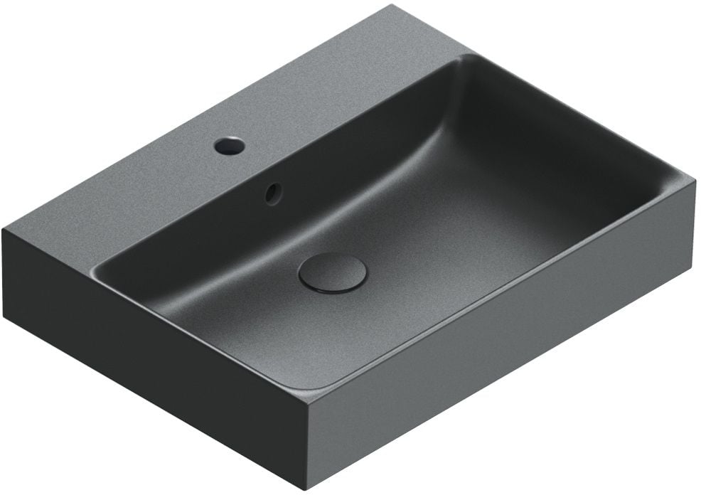 Catalano Premium umývadlo 60x47 cm obdĺžnik pultové umývadlo čierna 0220600022