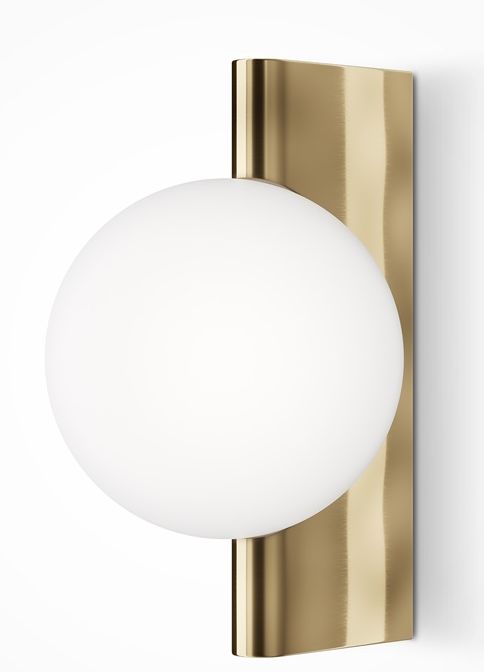 Maytoni Avant-garde nástenná lampa 1x25 W biela-mosadzná MOD324WL-01BS