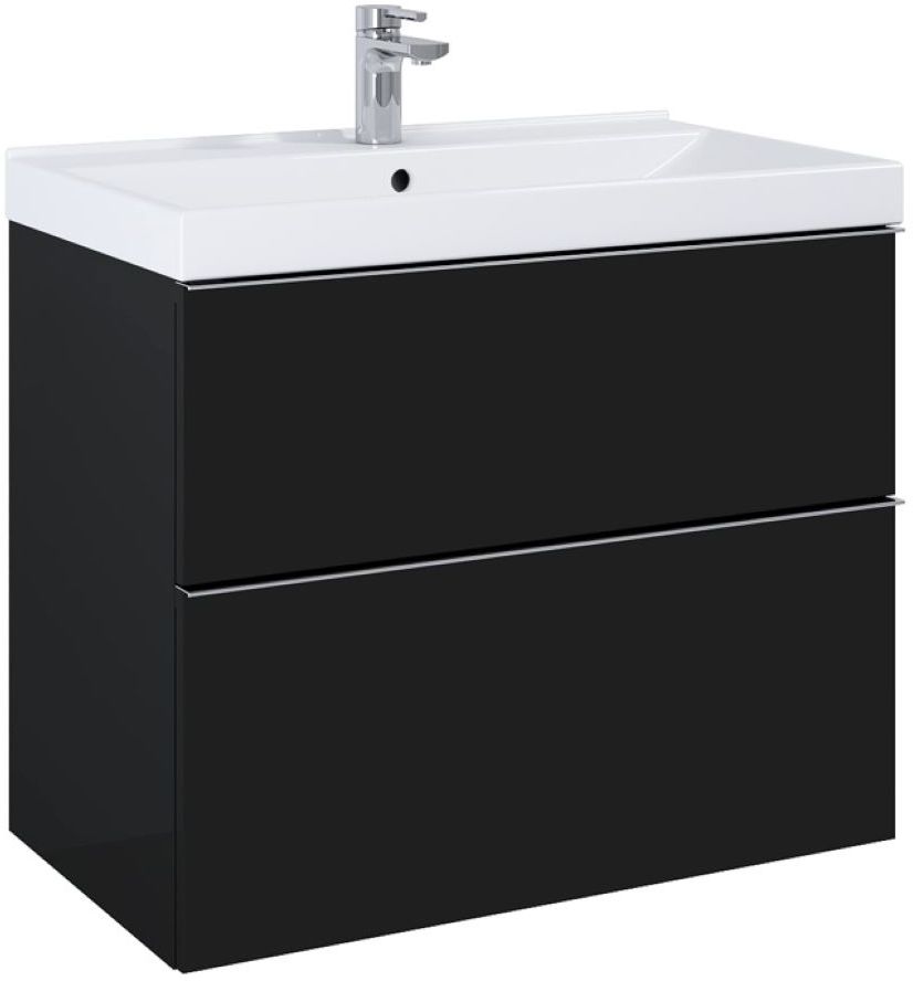 Elita Look skrinka 80x44.9x63.5 cm závesná kúpeľňová skrinka pod umývadlo čierna RE010801027160