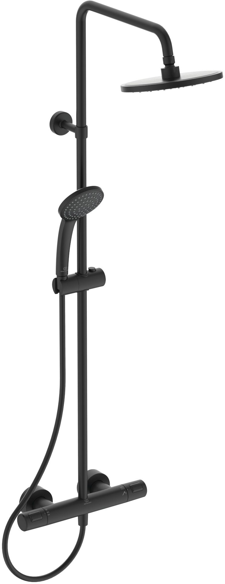 Ideal Standard Ceratherm T25 sprchová súprava nástenná s termostatom s dažďovou sprchou čierna A7545XG