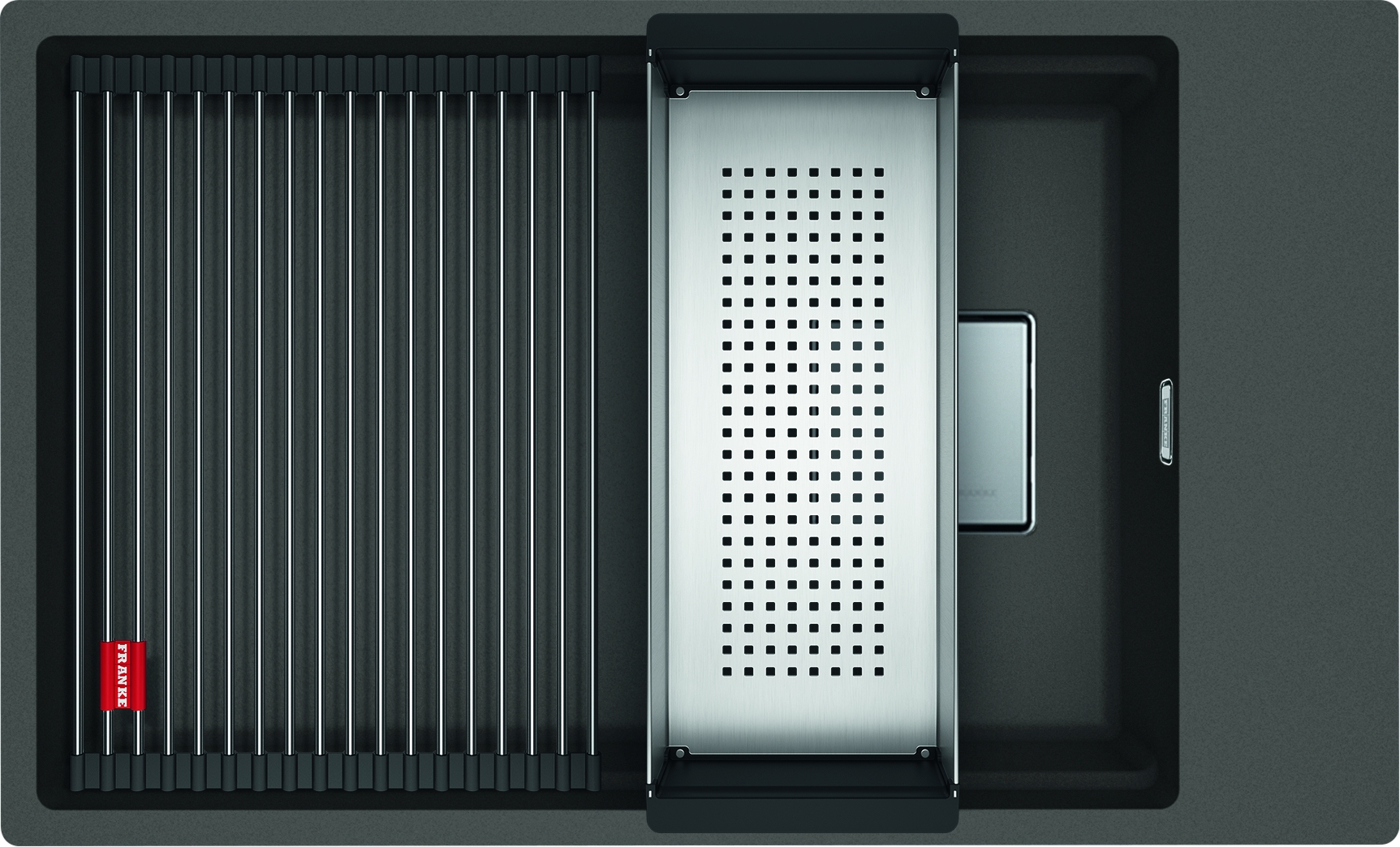 Franke Kanon granitový drez 76x46 cm sivá/grafitová/ónyxová 125.0716.372