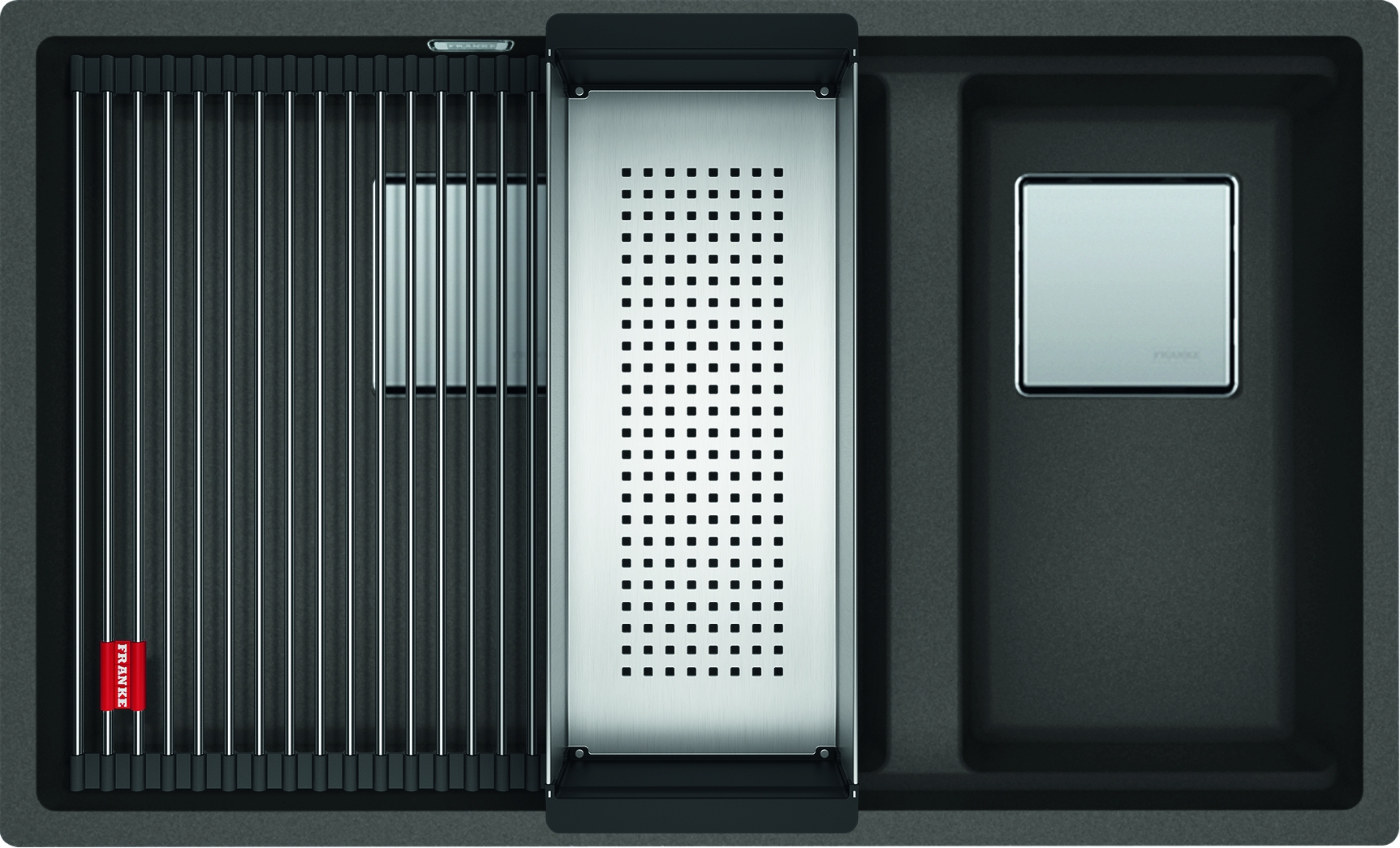 Franke Kanon granitový drez 76x46 cm sivá/grafitová/ónyxová 125.0716.373