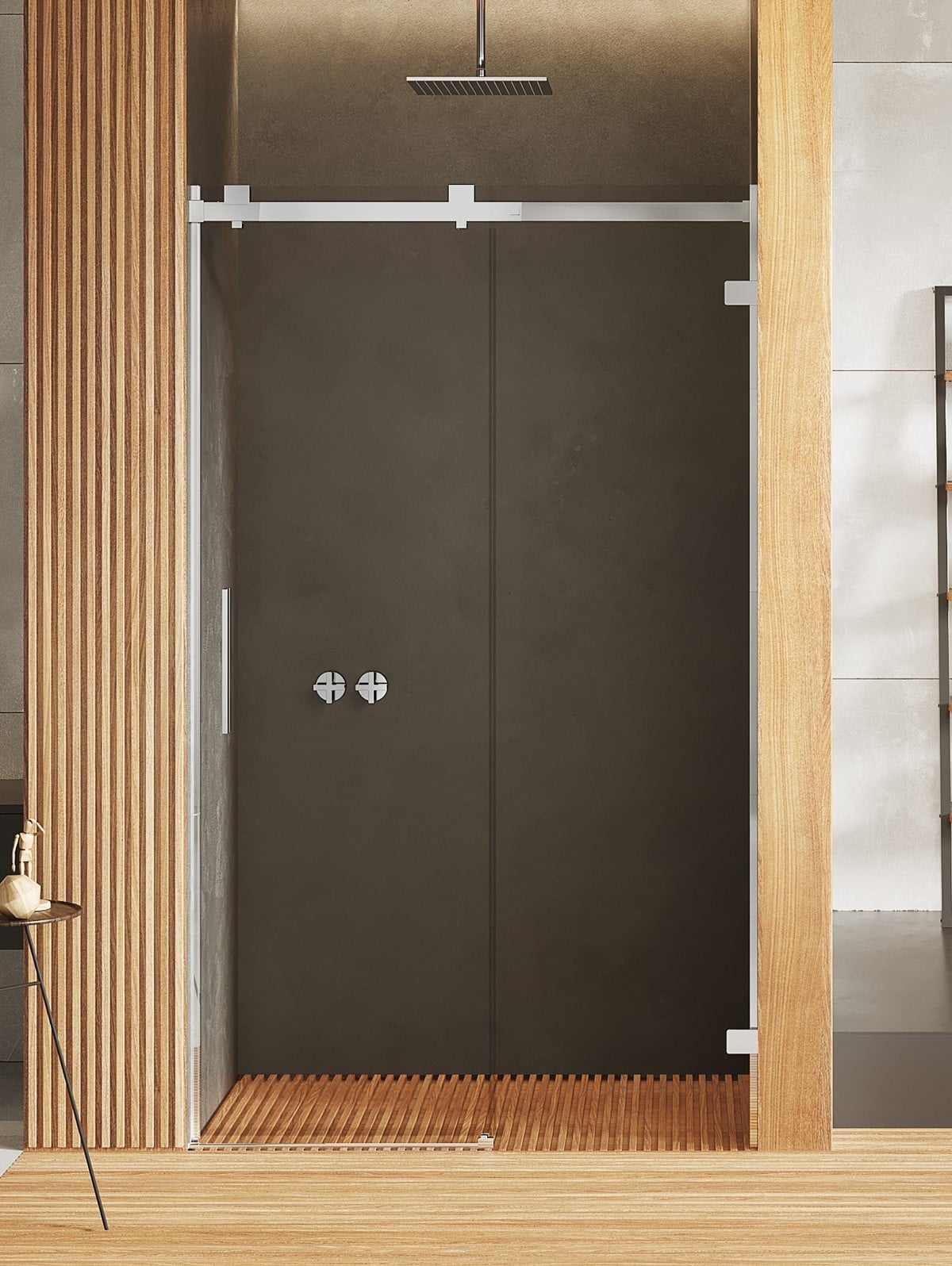 New Trendy Softi X sprchové dvere 150 cm posuvné chróm lesklá/priehľadné sklo EXK-5258