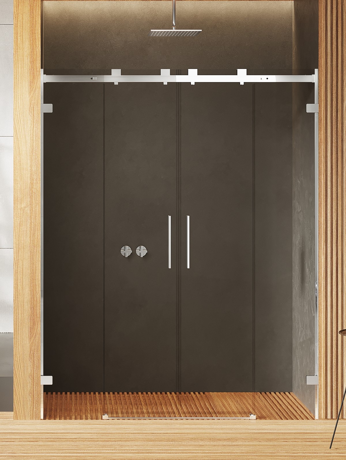New Trendy Softi X sprchové dvere 160 cm posuvné chróm lesklá/priehľadné sklo EXK-5268