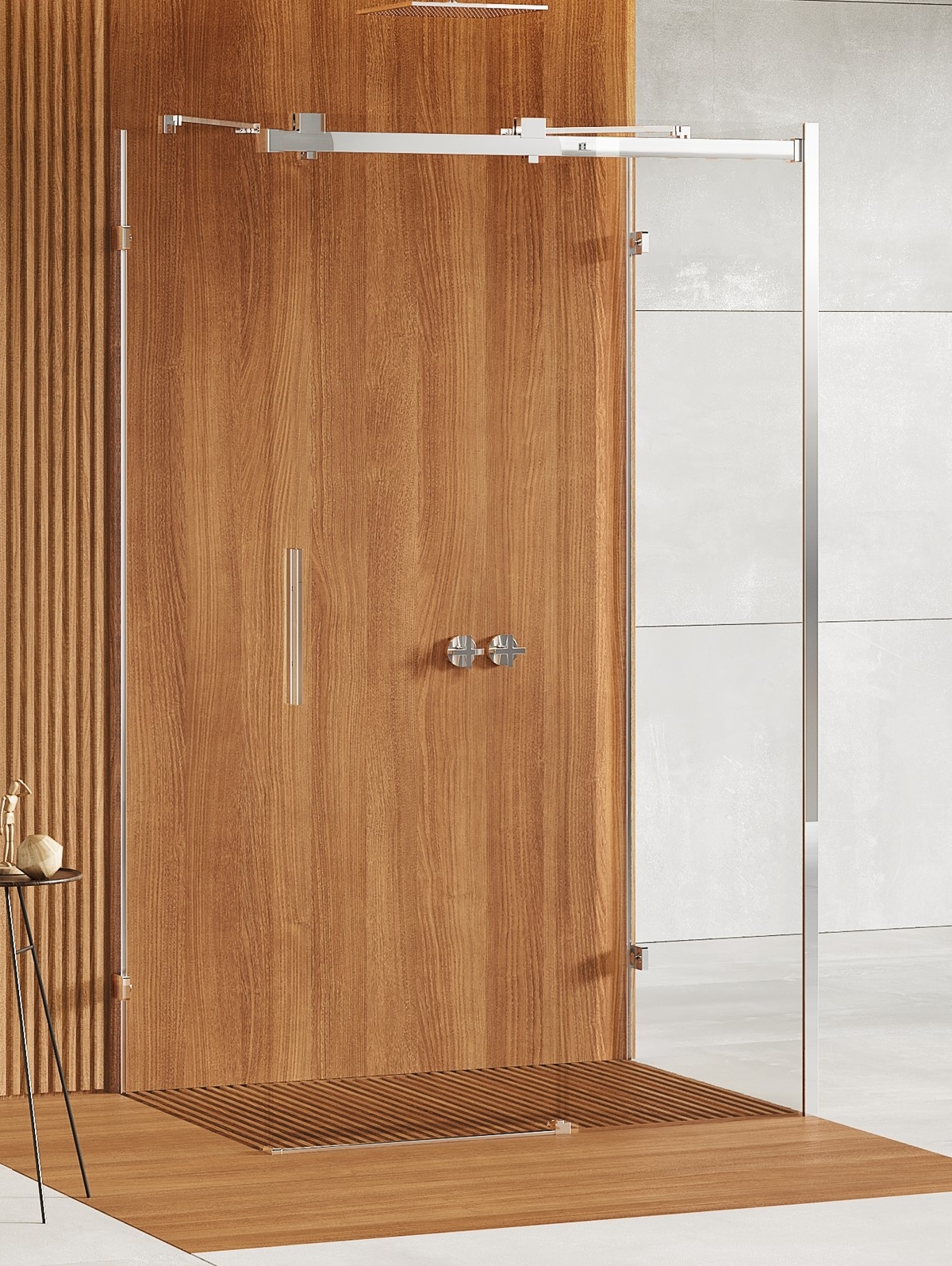 New Trendy Softi X sprchovací kút 130x90 cm štvorcová chromová lesklé/priehľadné sklo EXK-5342