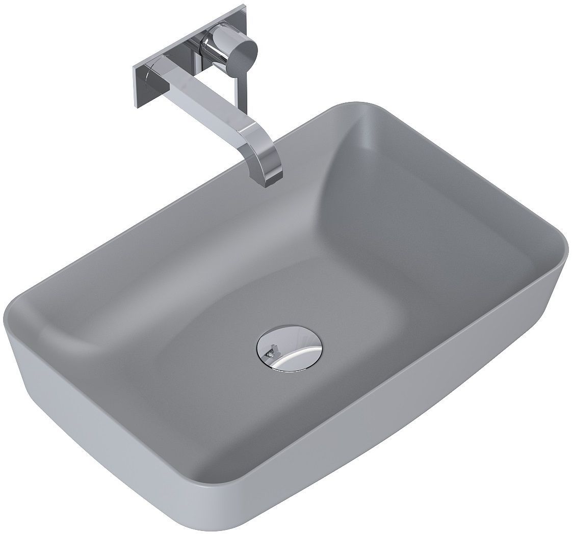 Elita Nomia umývadlo 50x39 cm obdĺžnik pultové umývadlo sivá/kamenná RE040500055870