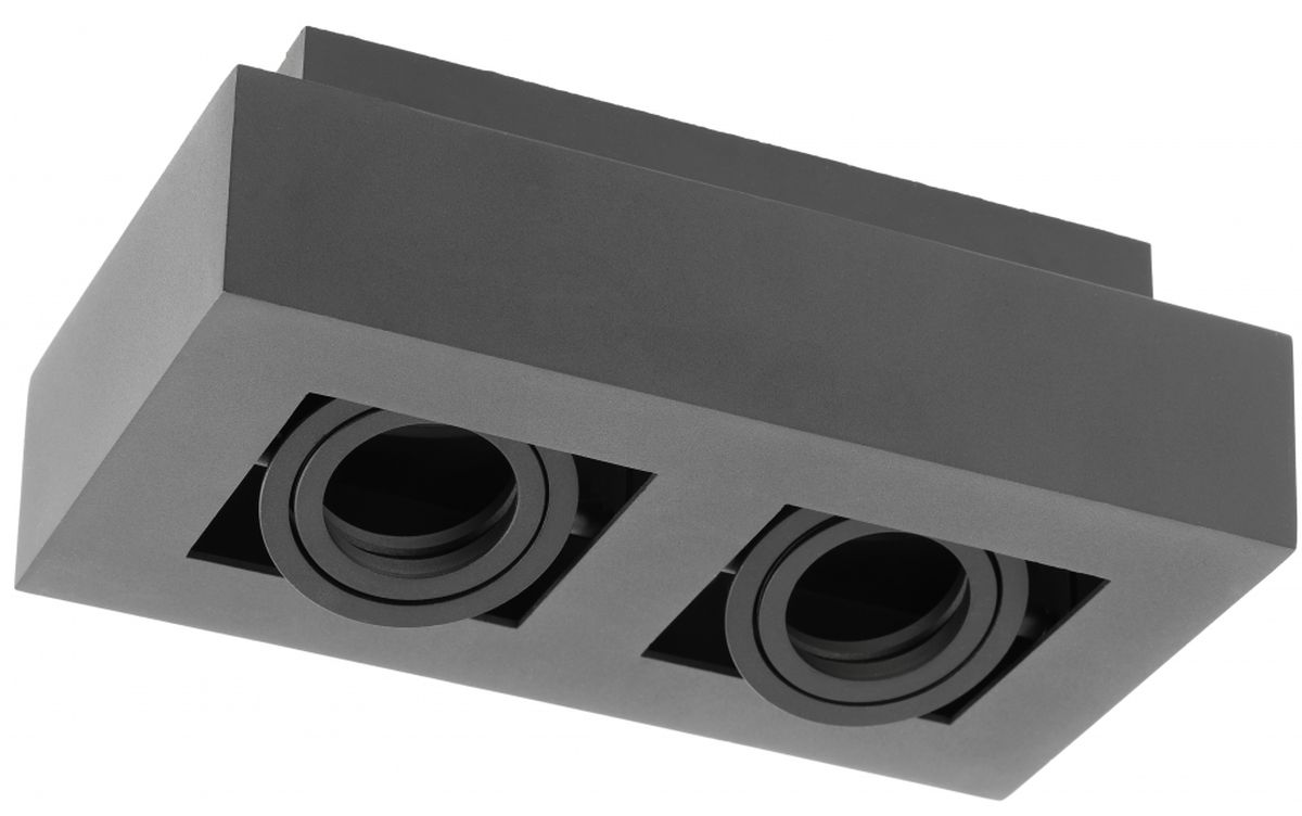 GTV Aster zapustené svietidlo 2x50 W čierna OS-AS2GU10-10