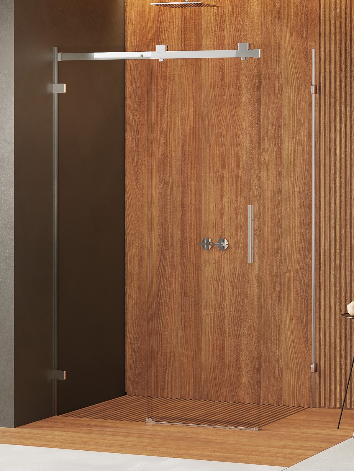 New Trendy Softi X sprchovací kút 130x80 cm štvorcová chromová lesklé/priehľadné sklo EXK-5301