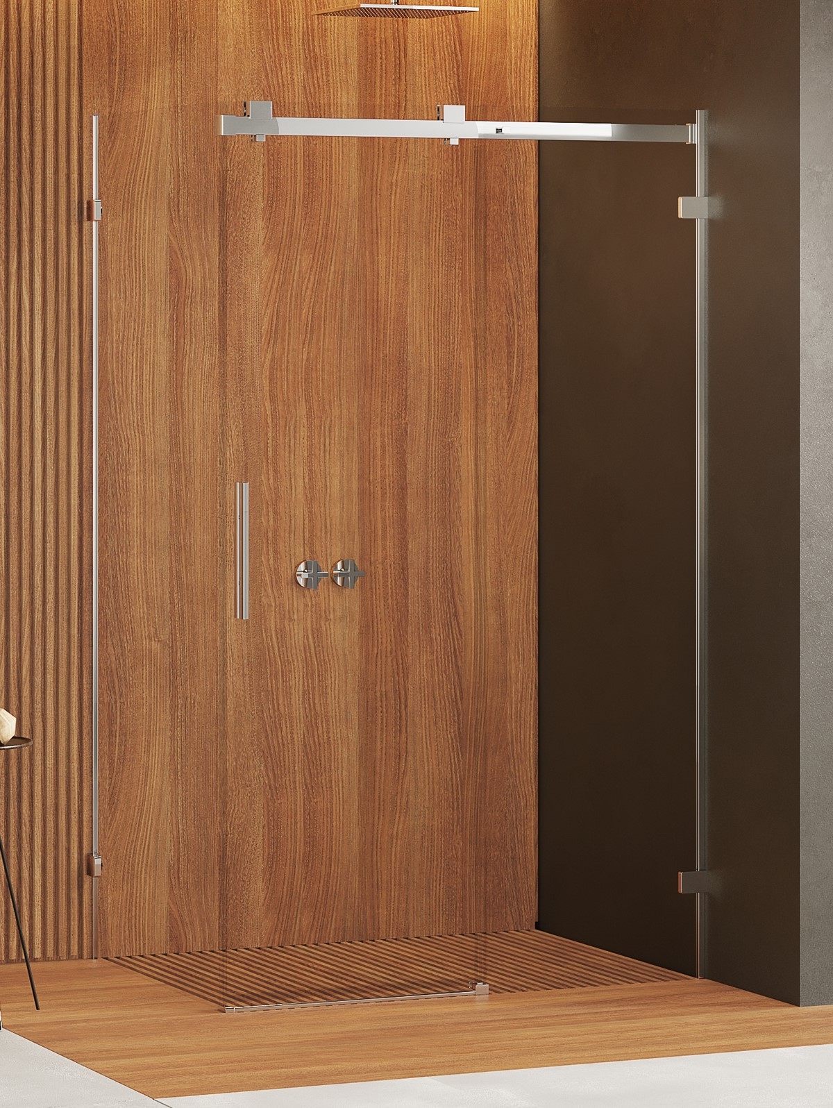 New Trendy Softi X sprchovací kút 130x110 cm štvorcová chromová lesklé/priehľadné sklo EXK-5308